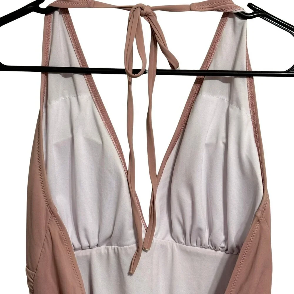 Cupshe Womens One Piece V-Neck Swimsuit w/Tummy Control - Size Large - Picture 7 of 9